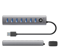 Orico USB-A - 7x USB-A 3.0, USB-C 5V/3A 1m - szary - 1343451 - zdjęcie 2